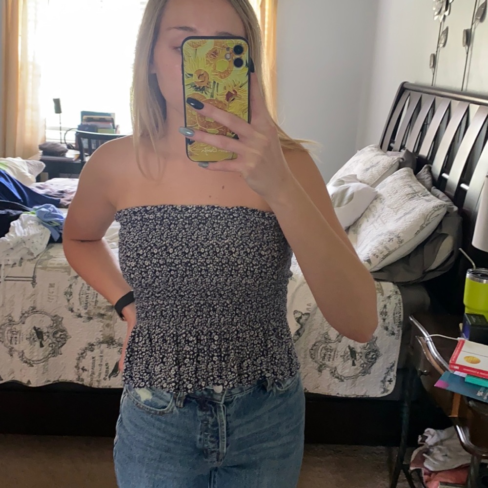 american eagle strapless top